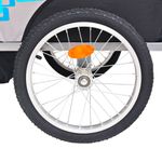 Remolque para bicicletas Renty con arnés de seguridad +1A azul claro/gris