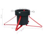 Soporte para árbol de Navidad 4 pernos verde/rojo 19x46x46 cm