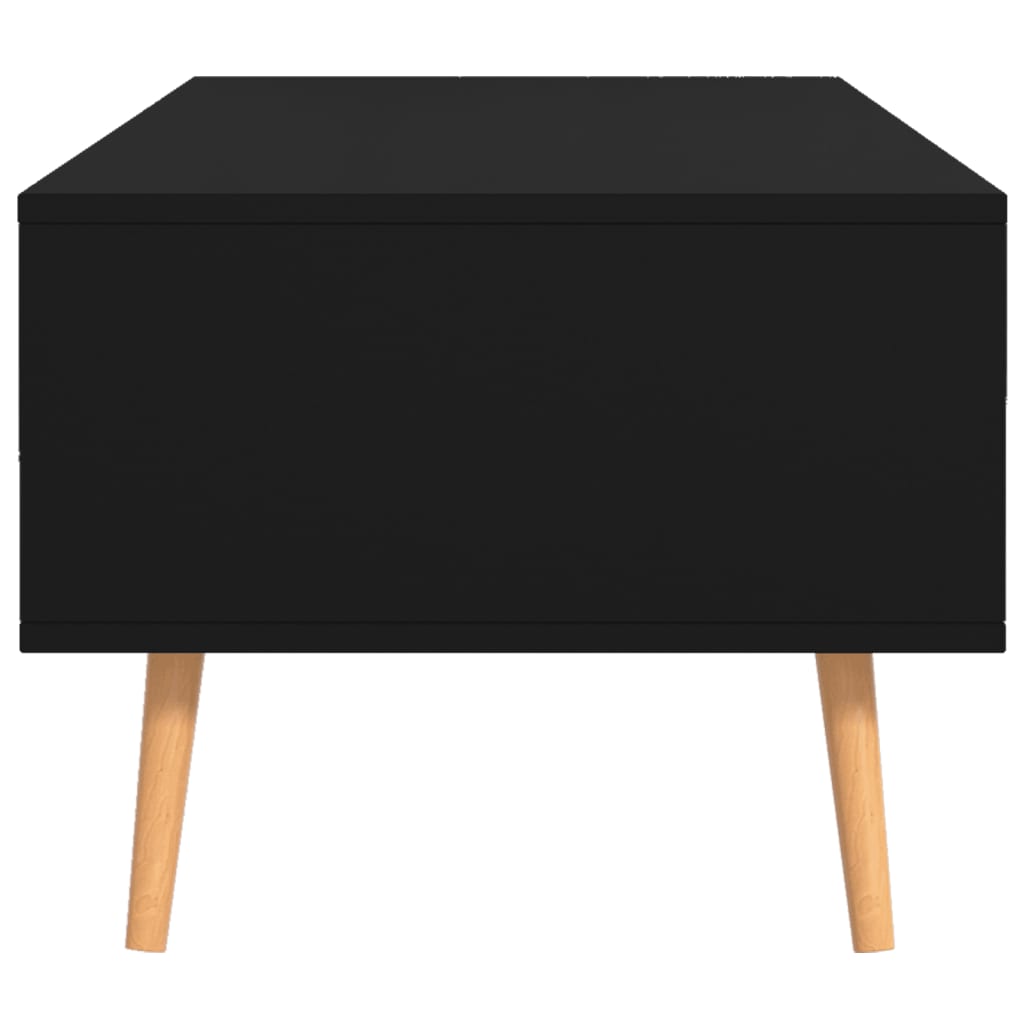 Mesa de centro Ronela 1 cajón diseño nórdico negro 43x100x49,5 cm