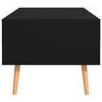 Mesa de centro Ronela 1 cajón diseño nórdico negro 43x100x49,5 cm