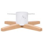 Soporte para árbol de Navidad blanco/natural 15,5x55x55 cm