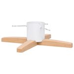 Soporte para árbol de Navidad blanco/natural 15,5x55x55 cm