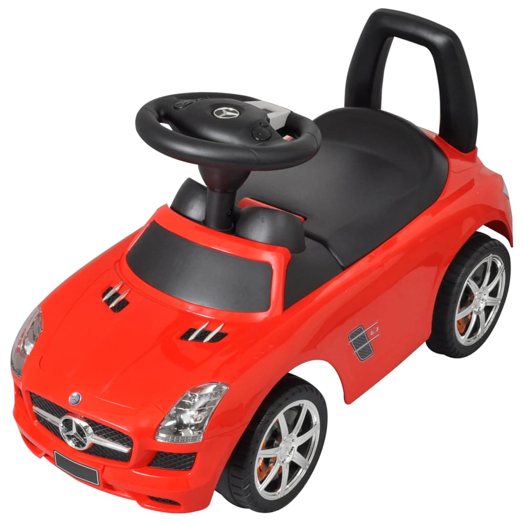 Cochecito infantil Merxo empuje con volante musical +2A rojo 38,4x66,2x28,7 cm fondo blanco
