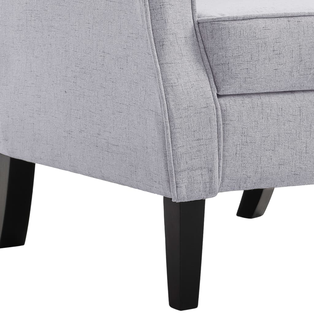 Sillón Marino tapizado tela con cojín gris claro 101x68x73 cm