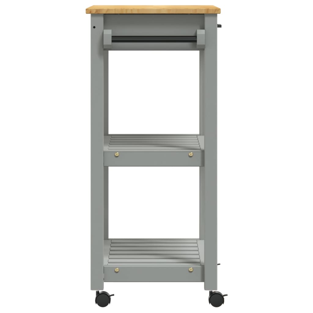 Carrito auxiliar Monza 2 estantes + 1 cajón gris 90x84x40 cm
