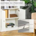 Estantería Grove Homcom 3 compartimentos + armario blanco 167x70x29,5 cm