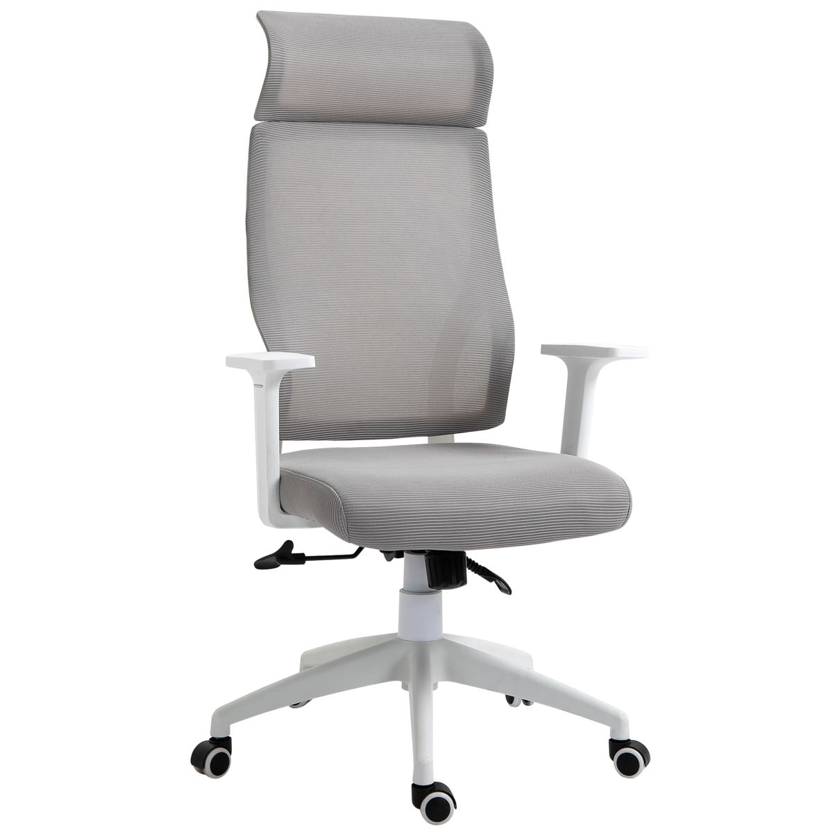 Silla de oficina Salu Vinsetto altura ajustable reclinable gris 120,9-128,9x64x61 cm
