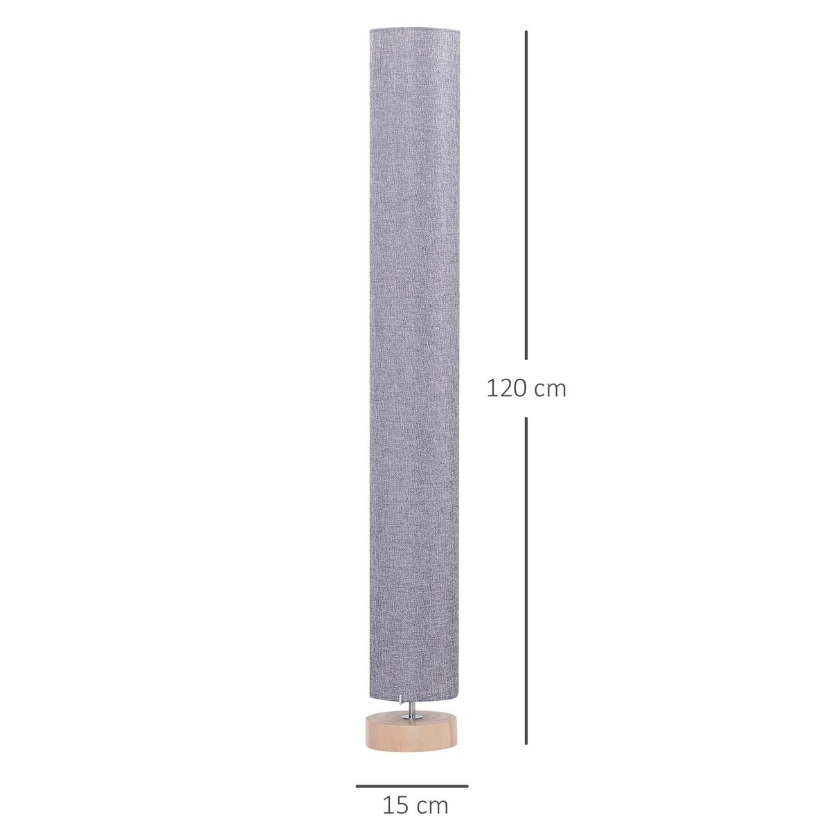 Lámpara de pie Australia Homcom 40W 2 puntos de luz gris Ø15x120 cm