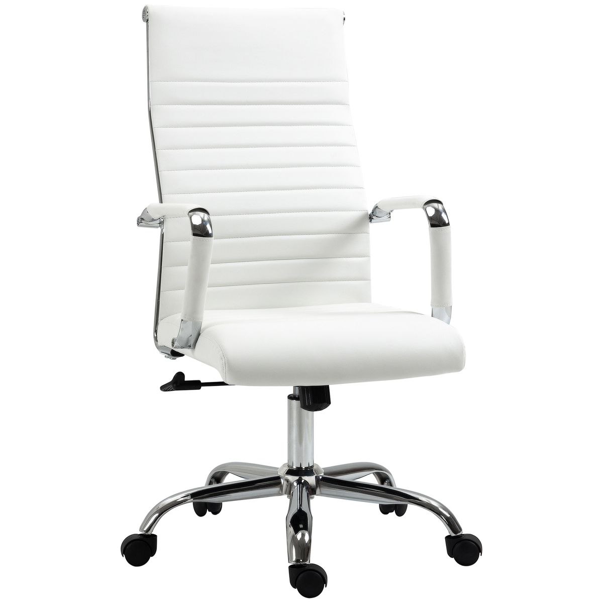 Silla de oficina Kuldesh Vinsetto altura ajustable blanco 104-114x64x64 cm