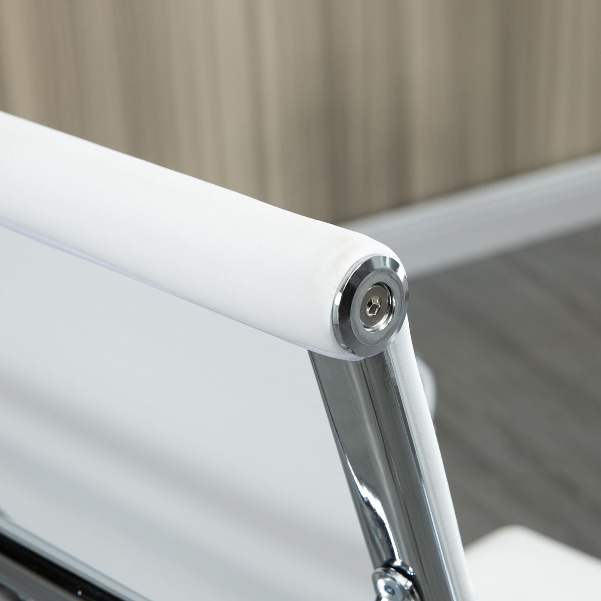 Silla de oficina Kuldesh Vinsetto altura ajustable blanco 104-114x64x64 cm