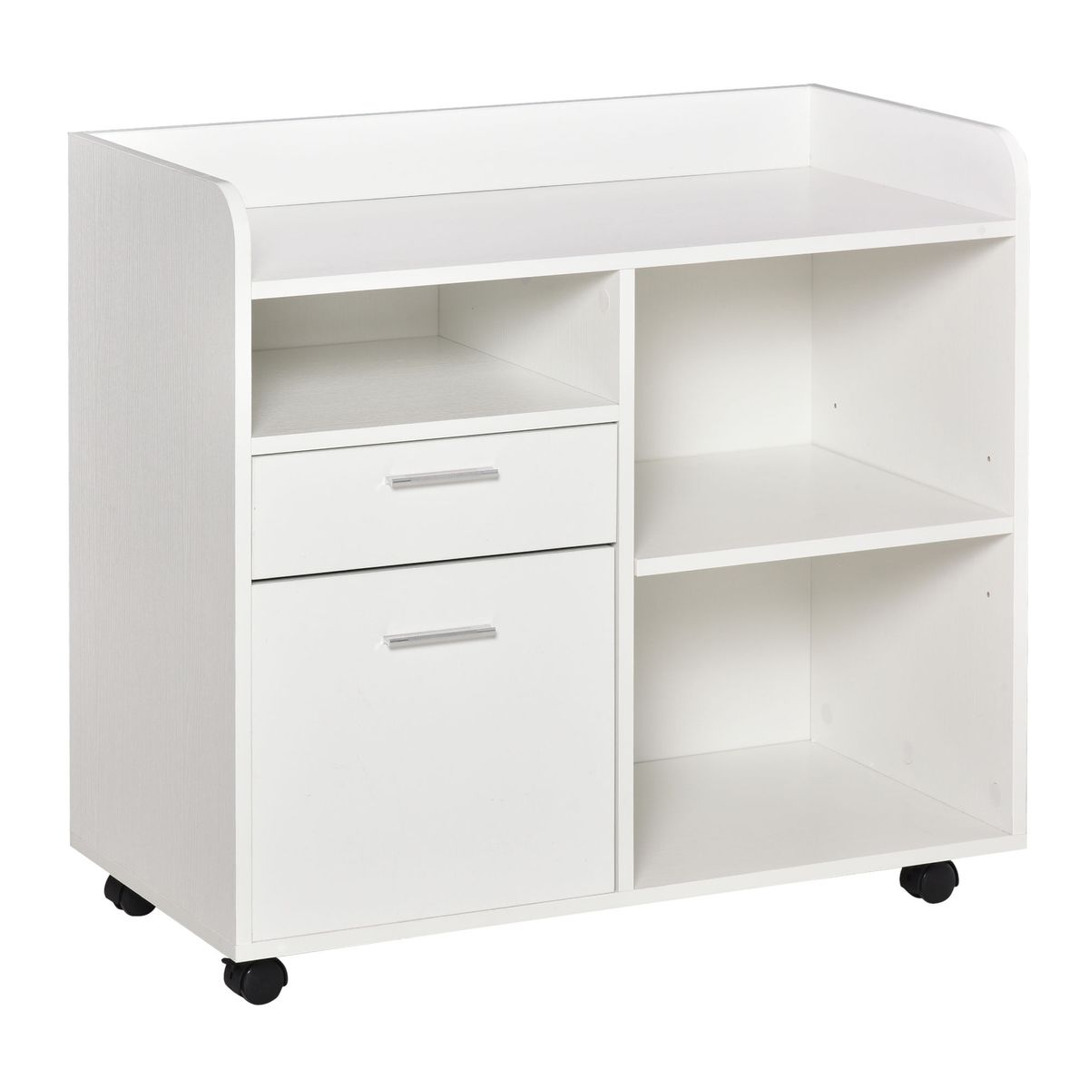 Mueble auxiliar Kitta Vinsetto 3 compartimentos + 2 cajones blanco 72x80x40 cm