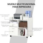 Mueble auxiliar Kitta Vinsetto 3 compartimentos + 2 cajones blanco 72x80x40 cm