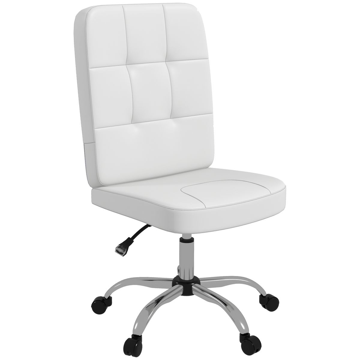 Silla de oficina Kosse Vinsetto altura ajustable blanco 90-100x45x59 cm