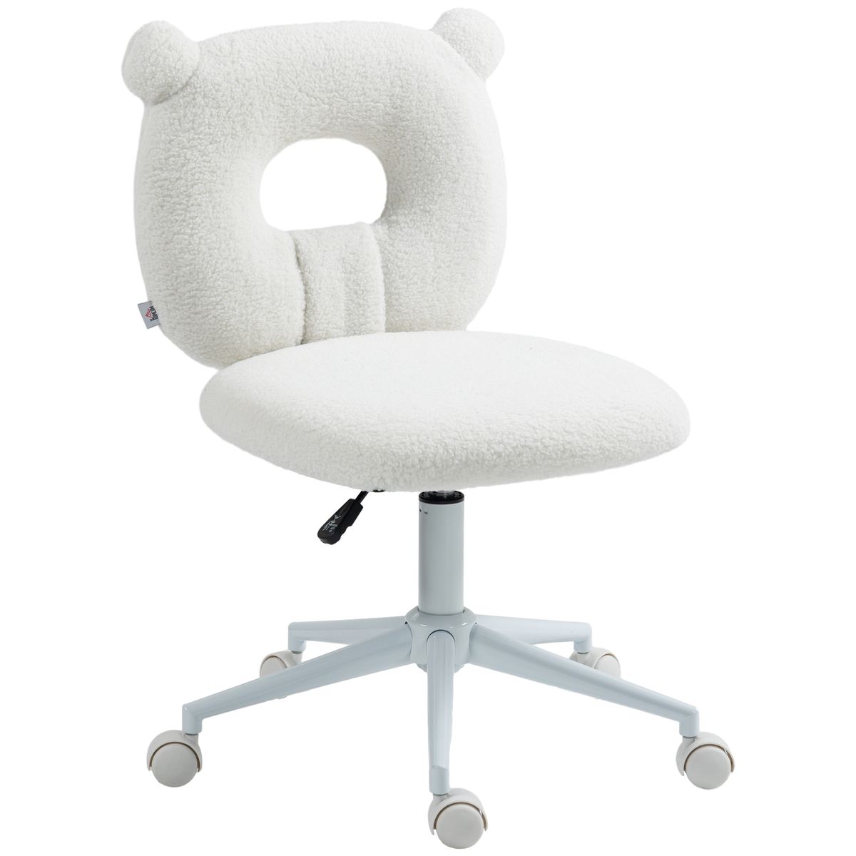 Silla de escritorio Osso Homcom altura regulable blanco 80-90x50x56 cm