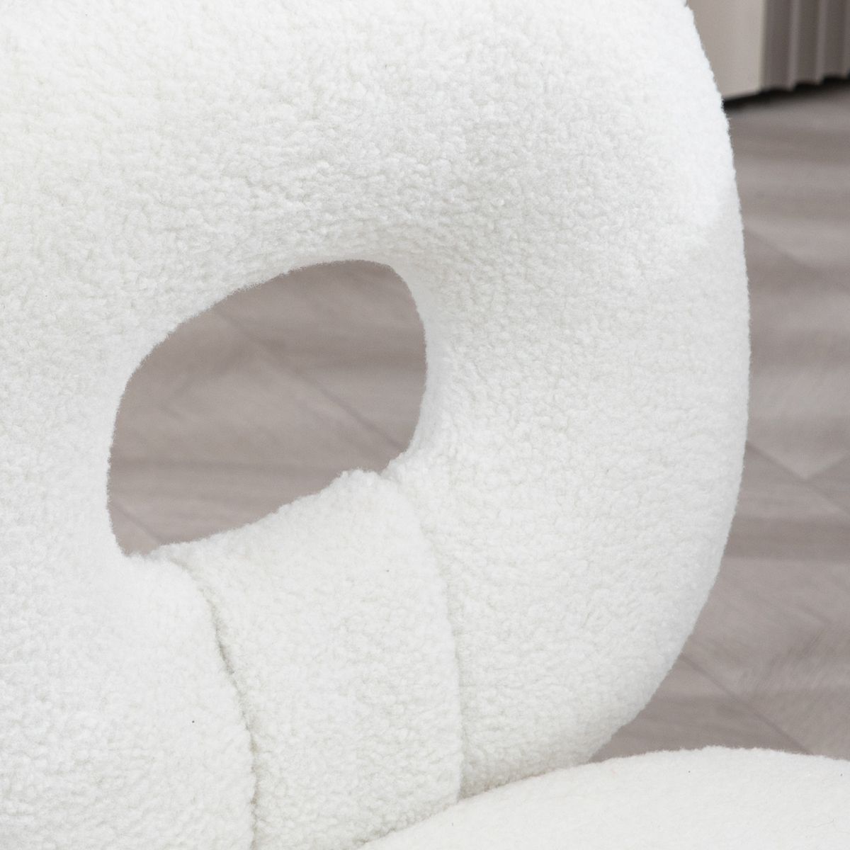 Silla de escritorio Osso Homcom altura regulable blanco 80-90x50x56 cm