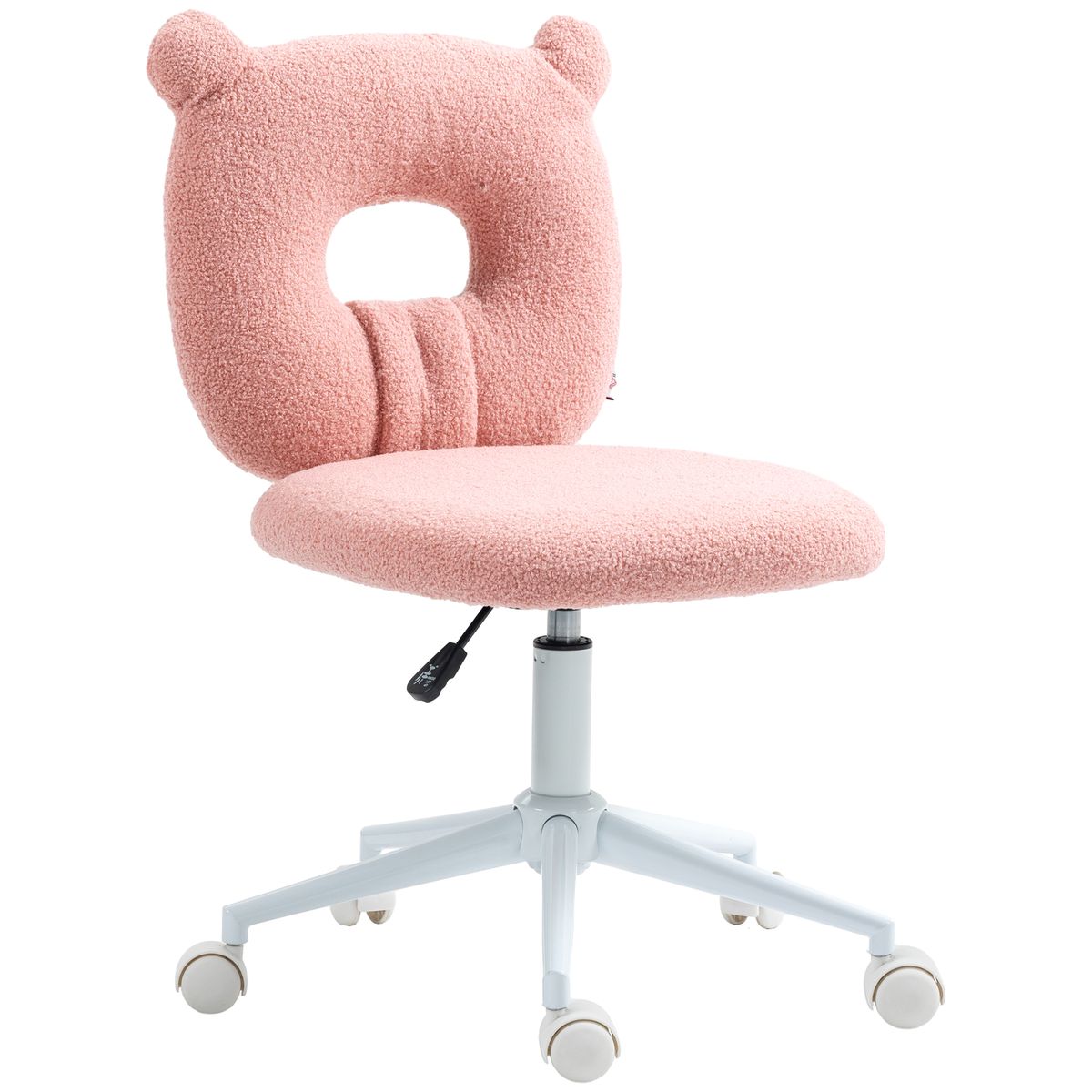 Silla de escritorio Osso Homcom altura regulable rosa 80-90x50x56 cm
