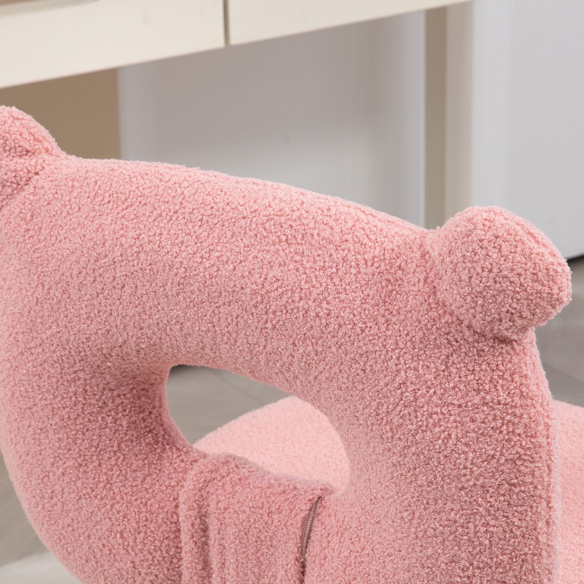 Silla de escritorio Osso Homcom altura regulable rosa 80-90x50x56 cm