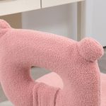 Silla de escritorio Osso Homcom altura regulable rosa 80-90x50x56 cm