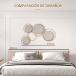 Espejo decorativo Dilux Homcom 4 espejos dorado 68x110x2 cm