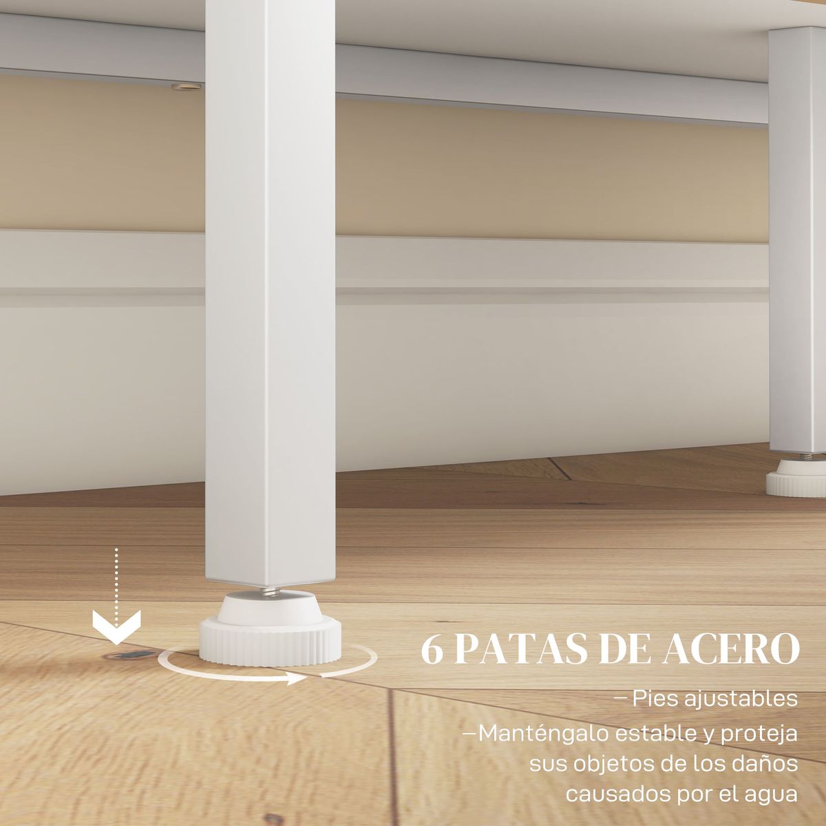 Aparador Desai Homcom 4 compartimentos + 1 puerta blanco 81,5x120x37 cm