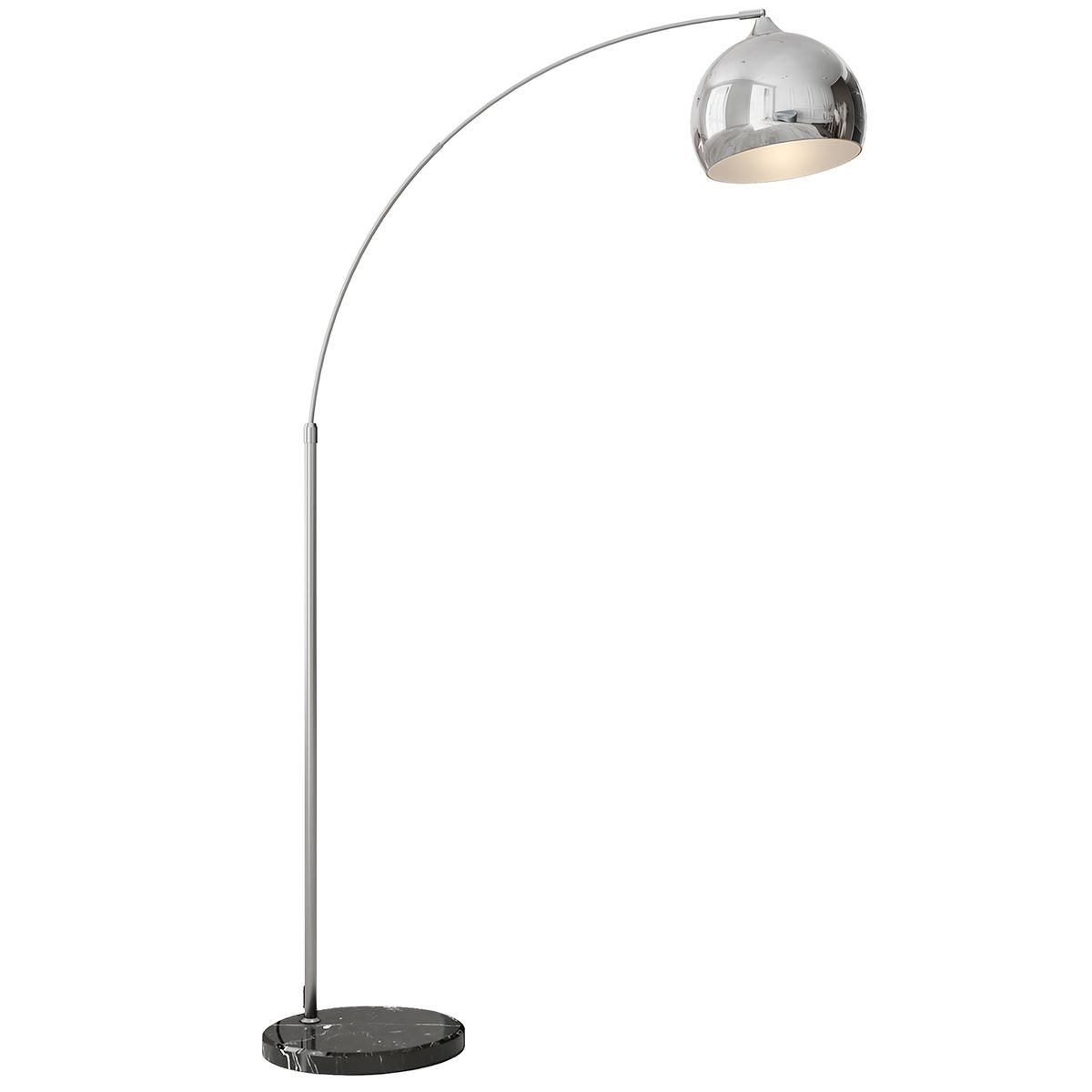 Lámpara de pie Modde Homcom 40W poste ajustable negro/plata 170-180x110-115x30 cm