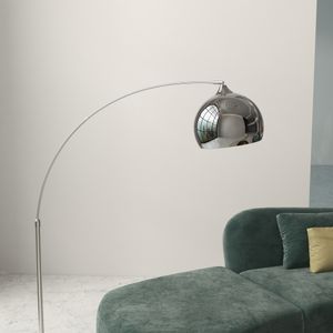 Lámpara de pie Modde Homcom 40W poste ajustable negro/plata 170-180x110-115x30 cm