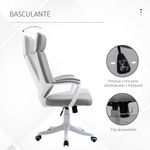 Silla de oficina Nice Vinsetto altura ajustable gris 112-120x63x65 cm