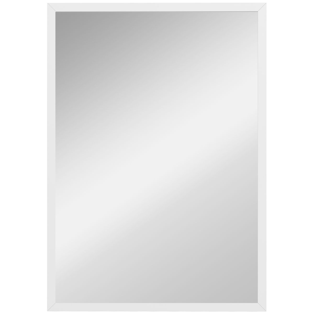 Espejo de pared Selva Homcom con marco Slim blanco 70x50 cm ofndo blanco