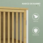 Armario auxiliar Trevel Homcom 2 puertas + 2 compartimentos natural/blanco 172x32x30 cm