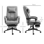 Silla de oficina Wono Vinsetto altura ajustable con reposapiés gris 112-120x66x76 cm