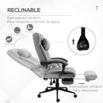 Silla de oficina Wono Vinsetto altura ajustable con reposapiés gris 112-120x66x76 cm