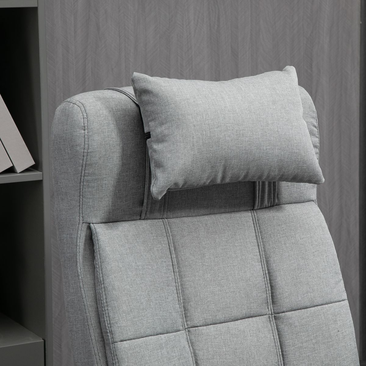 Silla de oficina Wono Vinsetto altura ajustable con reposapiés gris 112-120x66x76 cm