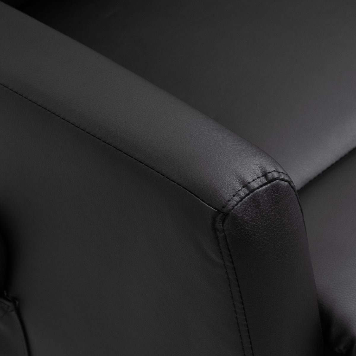 Sillón Glow Homcom elevable respaldo reclinable negro 105x67x95 cm