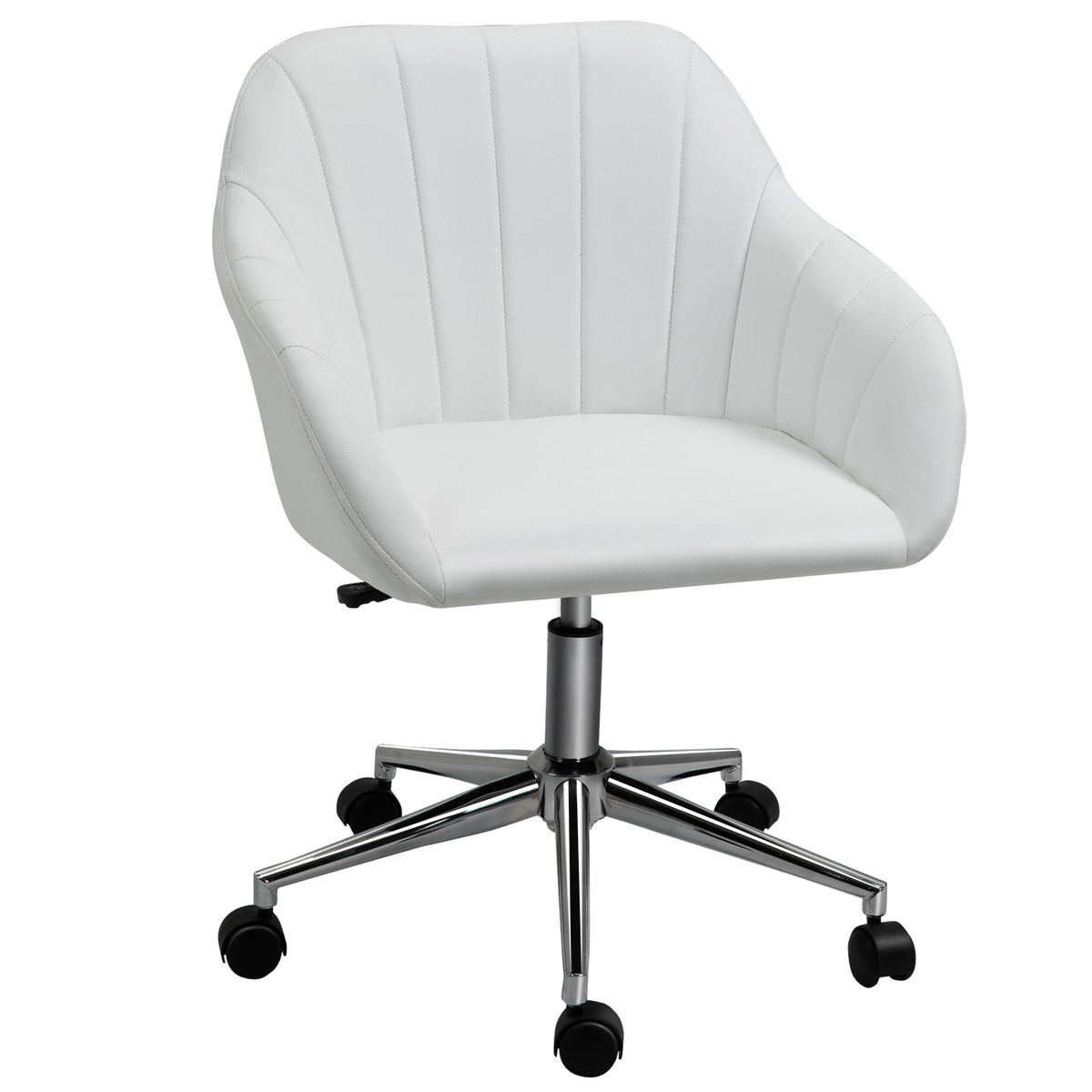 Silla de escritorio Keld Vinsetto altura ajustable blanco 79-89x60x59 cm