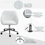Silla de escritorio Keld Vinsetto altura ajustable blanco 79-89x60x59 cm