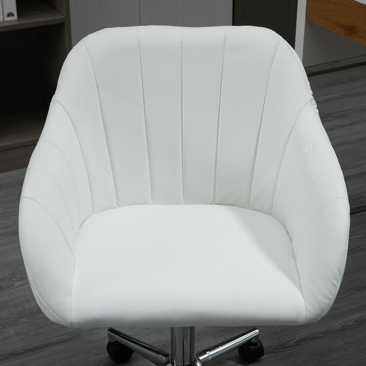 Silla de escritorio Keld Vinsetto altura ajustable blanco 79-89x60x59 cm