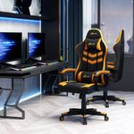 Silla gaming Vade Vinsetto altura regulable con reposacabzas negro/naranja 121-129x61x70 cm
