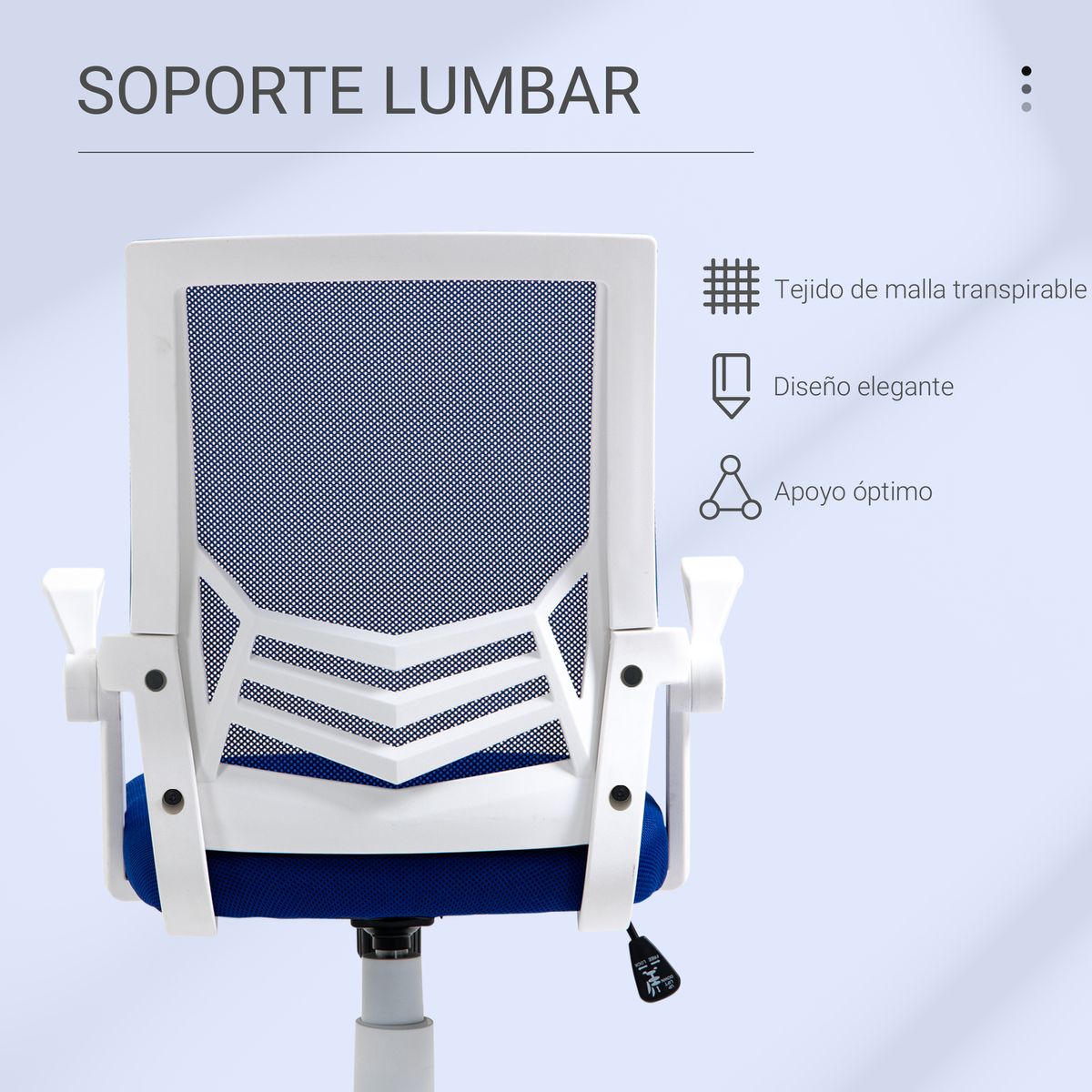 Silla de oficina Essen Vinsetto altura ajustable azul 94-104x62,5x55 cm