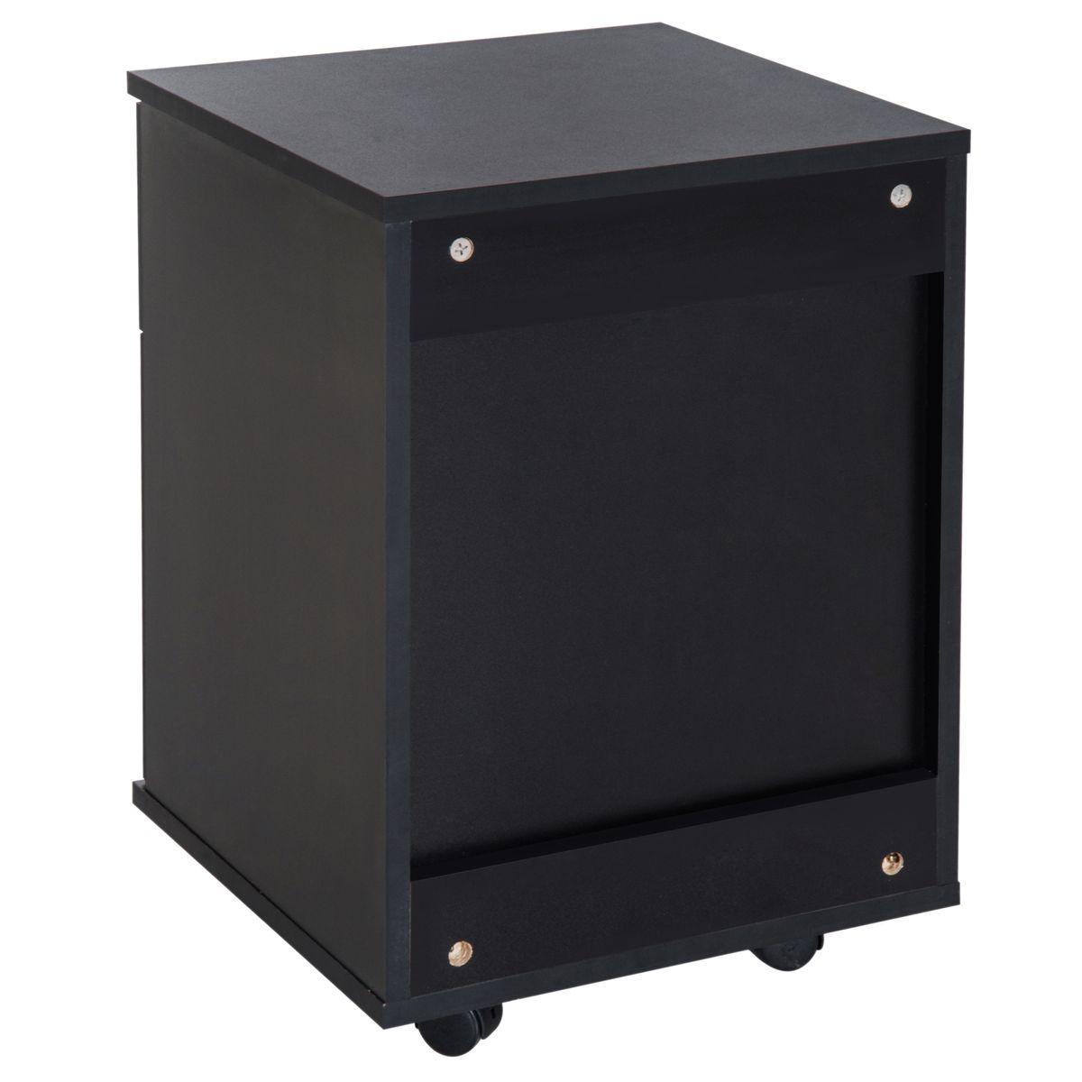 Cajonera Kolsen Homcom 2 cajones + ruedas negro 58x41x39 cm