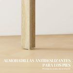 Mesa de comedor Júpiter Homcom para 4-6 personas blanco/roble 75x140x89,5 cm