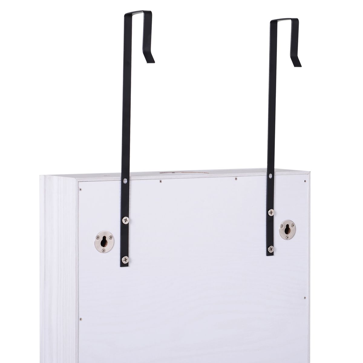 Espejo joyero Yoice Homcom con puerta 5 estantes + 2 cajones blanco 120x37x10 cm