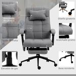 Silla de oficina Comps Vinsetto función masaje 5 modos gris 112-120x66x76 cm