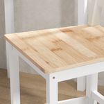Pack de 2 taburetes Miles Homcom con respaldo y reposapiés blanco/natural 97,5x41x46 cm
