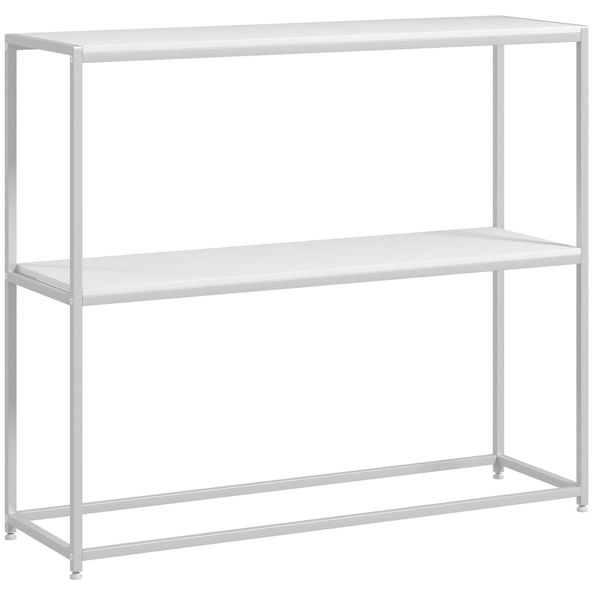 Estantería Escorpio Homcom 2 estante blanco 87x100x30 cm