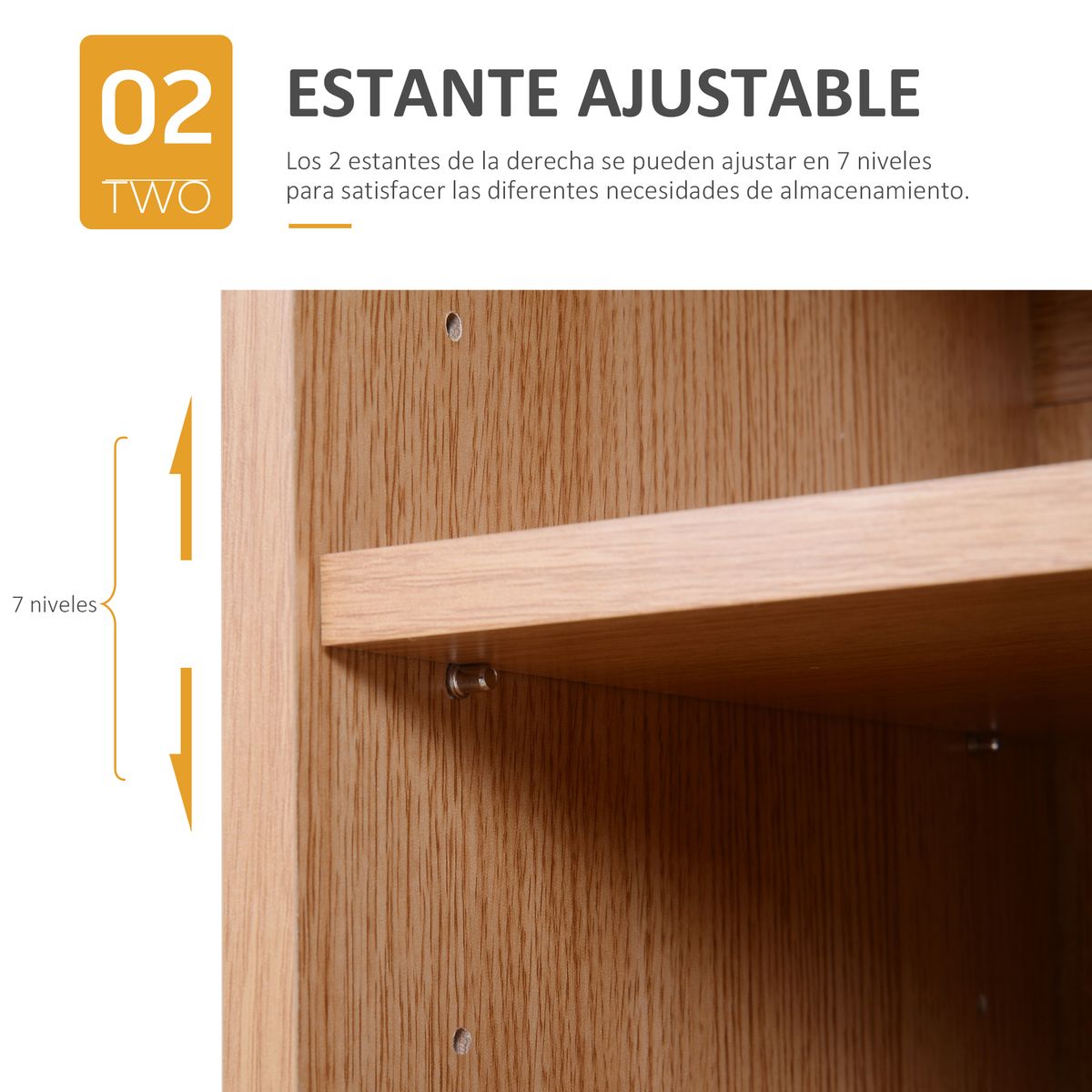 Armario zapatero Djabu Homcom 5 estantes ajustables + armario blanco/natural 91x80x32 cm