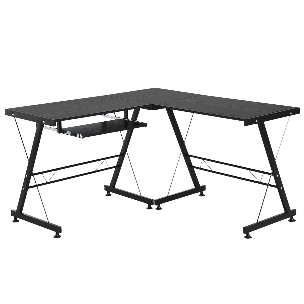 Escritorio Mule Homcom convertible acero negro