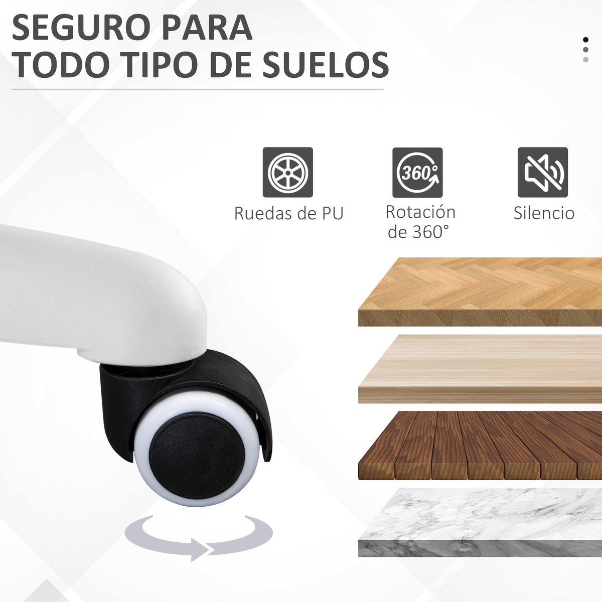 Silla de escritorio Ozono Vinsetto basculante con altura ajustable rosa 94-104x62,5x60 cm