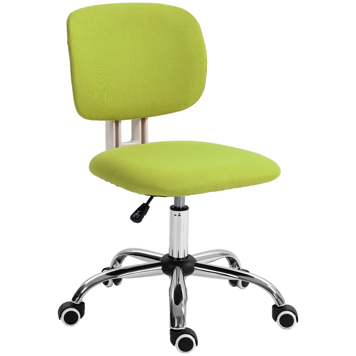 Silla de escritorio Gree Vinsetto altura regulable tapizado tela verde 80-90x48x53 cm