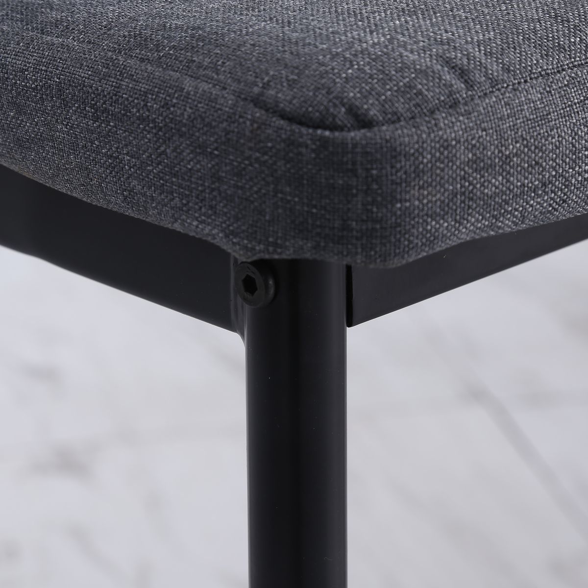 Pack de 4 sillas Delhi Homcom tapizado gris 97x41x50 cm