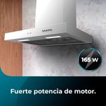 Campana extractora tipo T Cecotec Bolero Flux TM 606500 A 165W 650m3/h A inox 60 cm